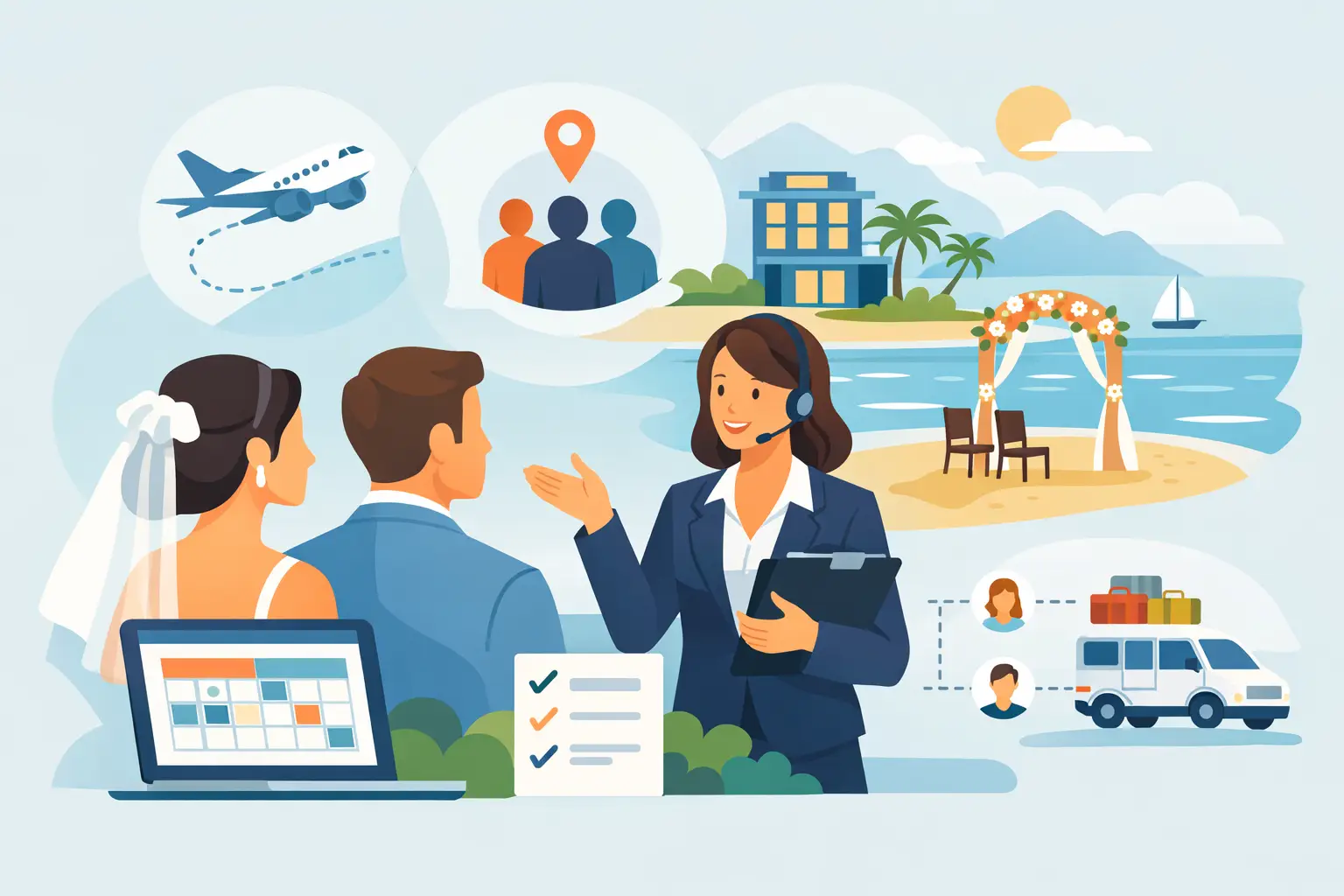 How to Coordinate Wedding Guests for a Destination Wedding